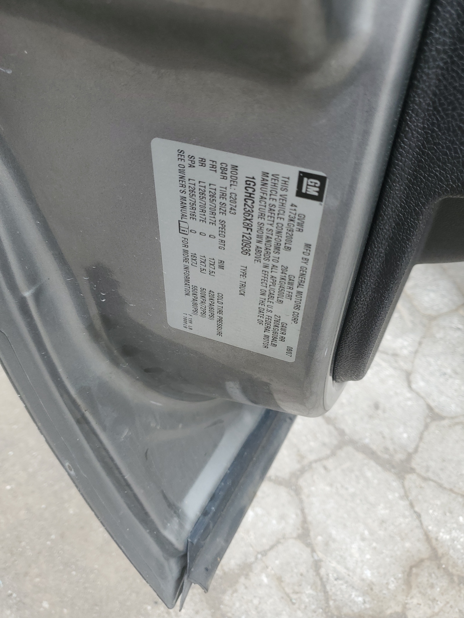 1GCHC236X8F120936 2008 Chevrolet Silverado C2500 Heavy Duty