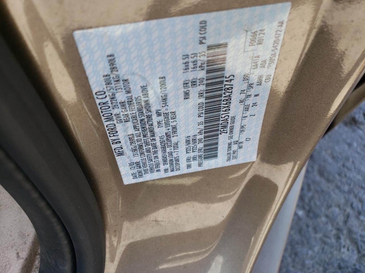 2006 Ford Freestar Se VIN: 2FMDA516X6BA28745 Lot: 62701174