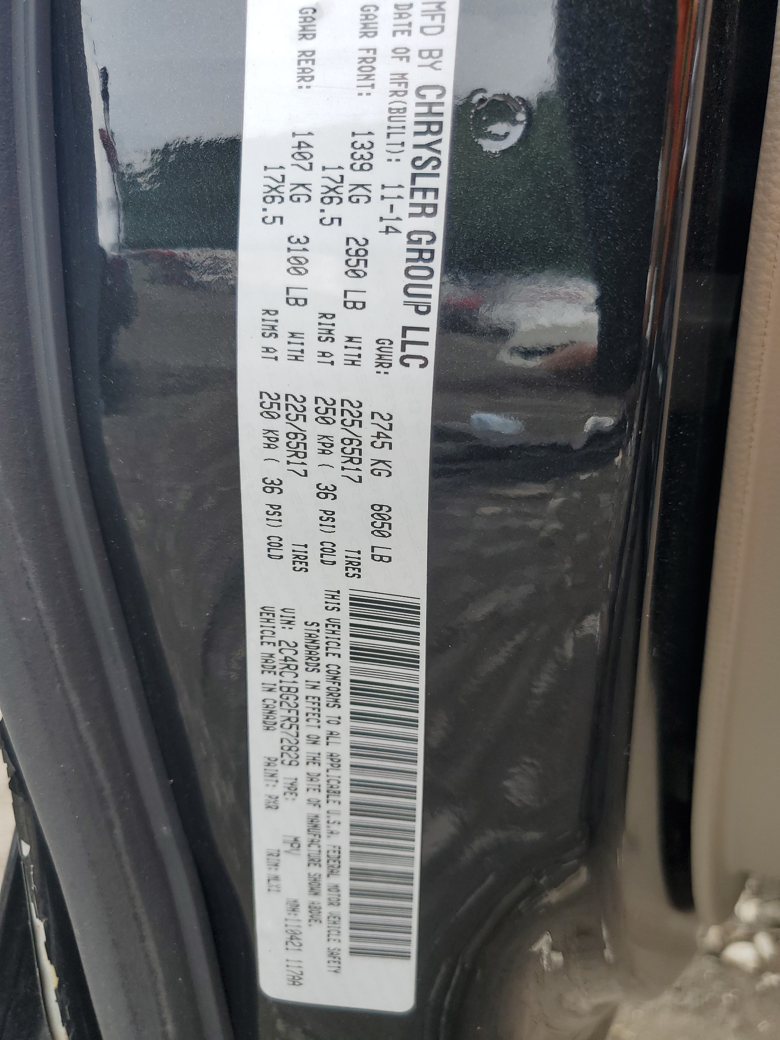 2C4RC1BG2FR572829 2015 Chrysler Town & Country Touring