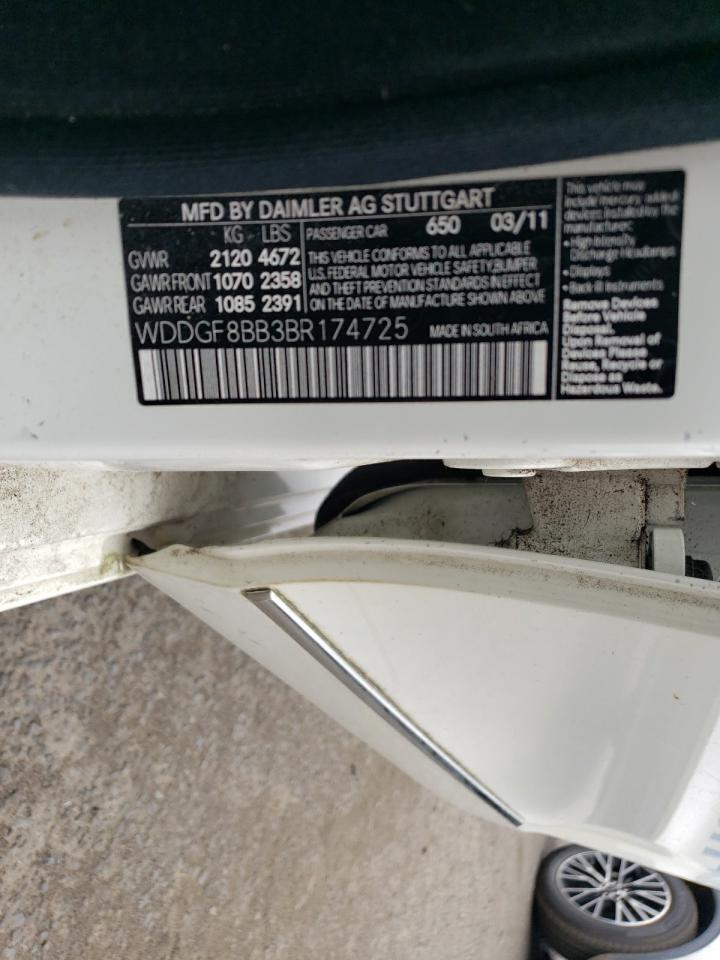 2011 Mercedes-Benz C 300 4Matic VIN: WDDGF8BB3BR174725 Lot: 62041544