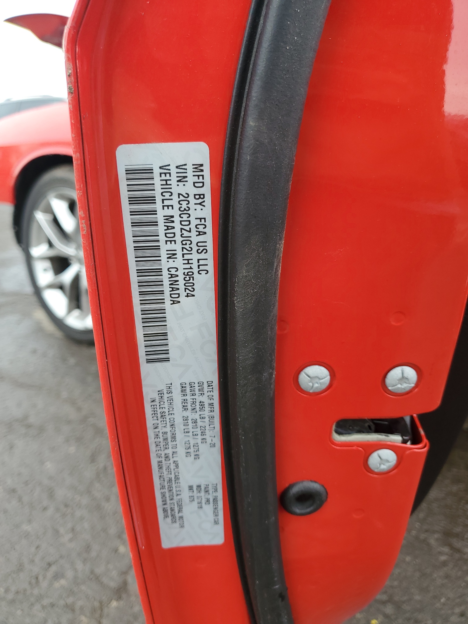 2C3CDZJG2LH195024 2020 Dodge Challenger Gt