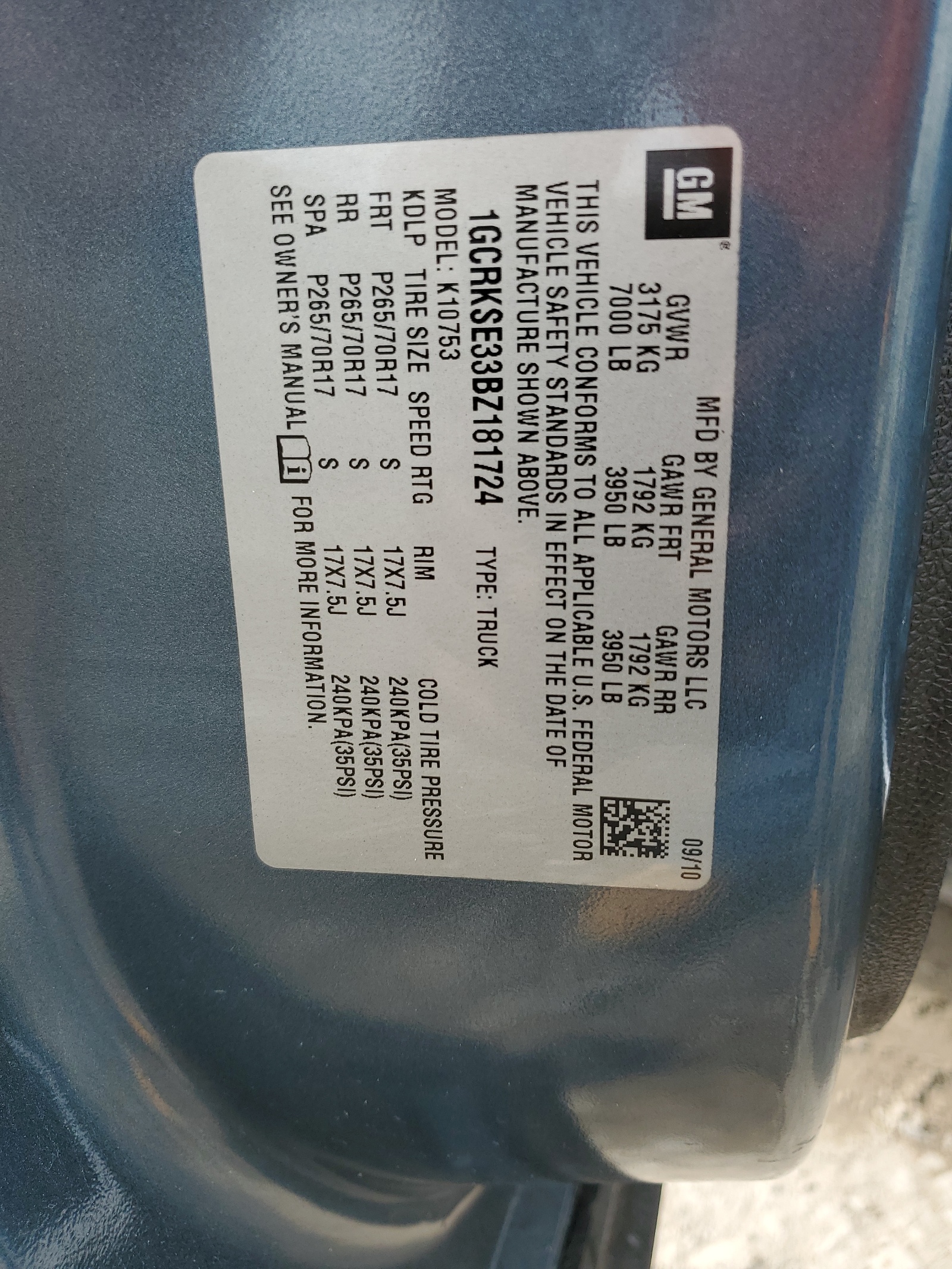 1GCRKSE33BZ181724 2011 Chevrolet Silverado K1500 Lt