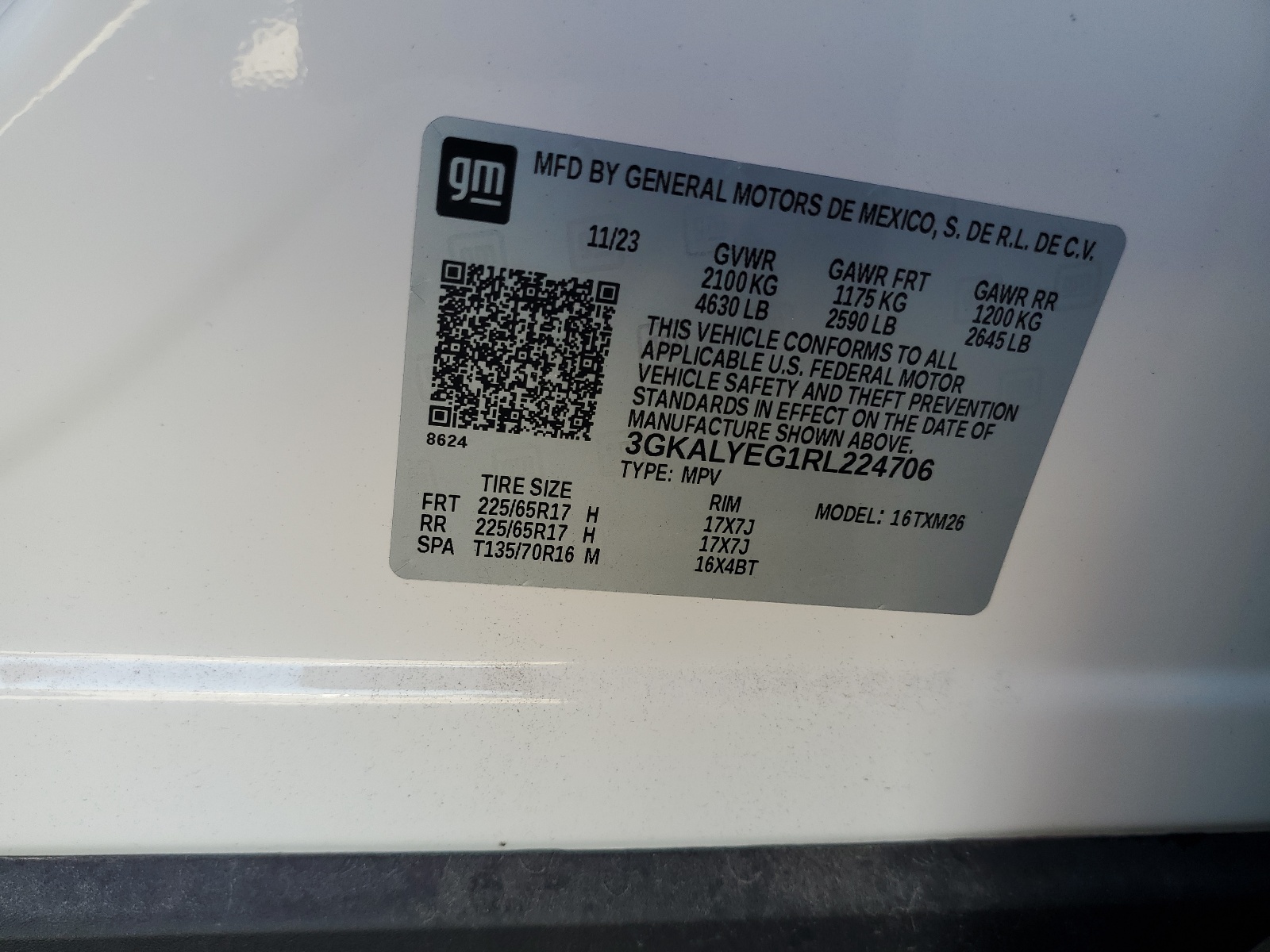 3GKALYEG1RL224706 2024 GMC Terrain At4
