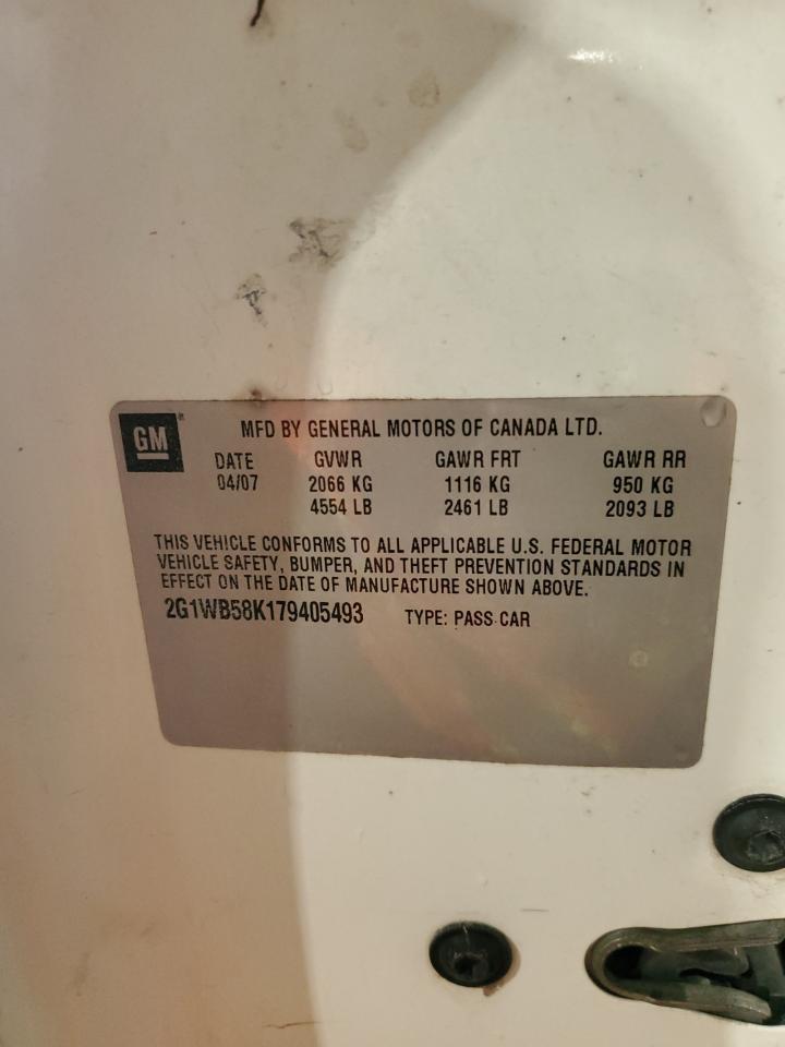 2007 Chevrolet Impala Ls VIN: 2G1WB58K179405493 Lot: 65066944