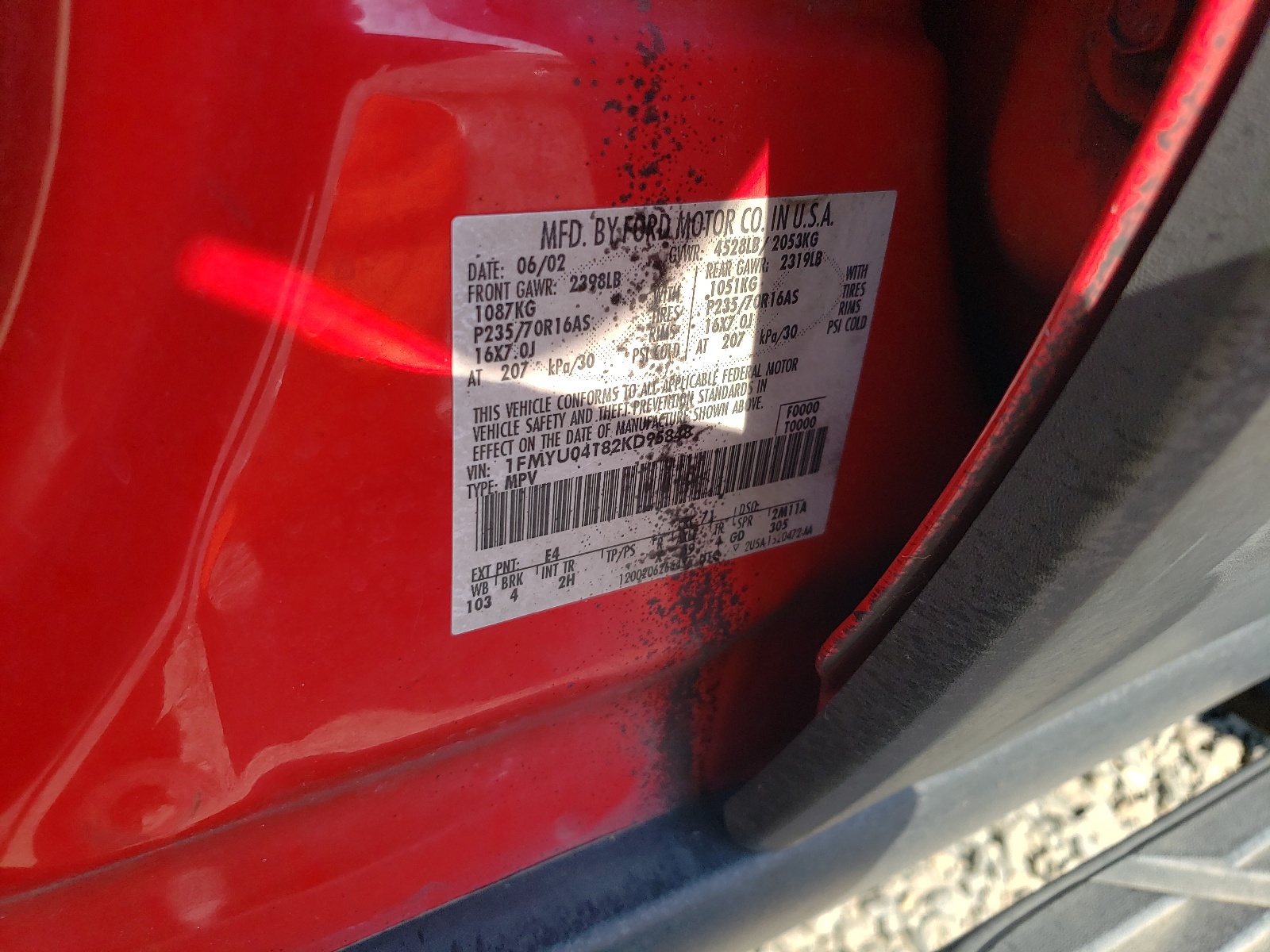 1FMYU04182KD95848 2002 Ford Escape Xlt