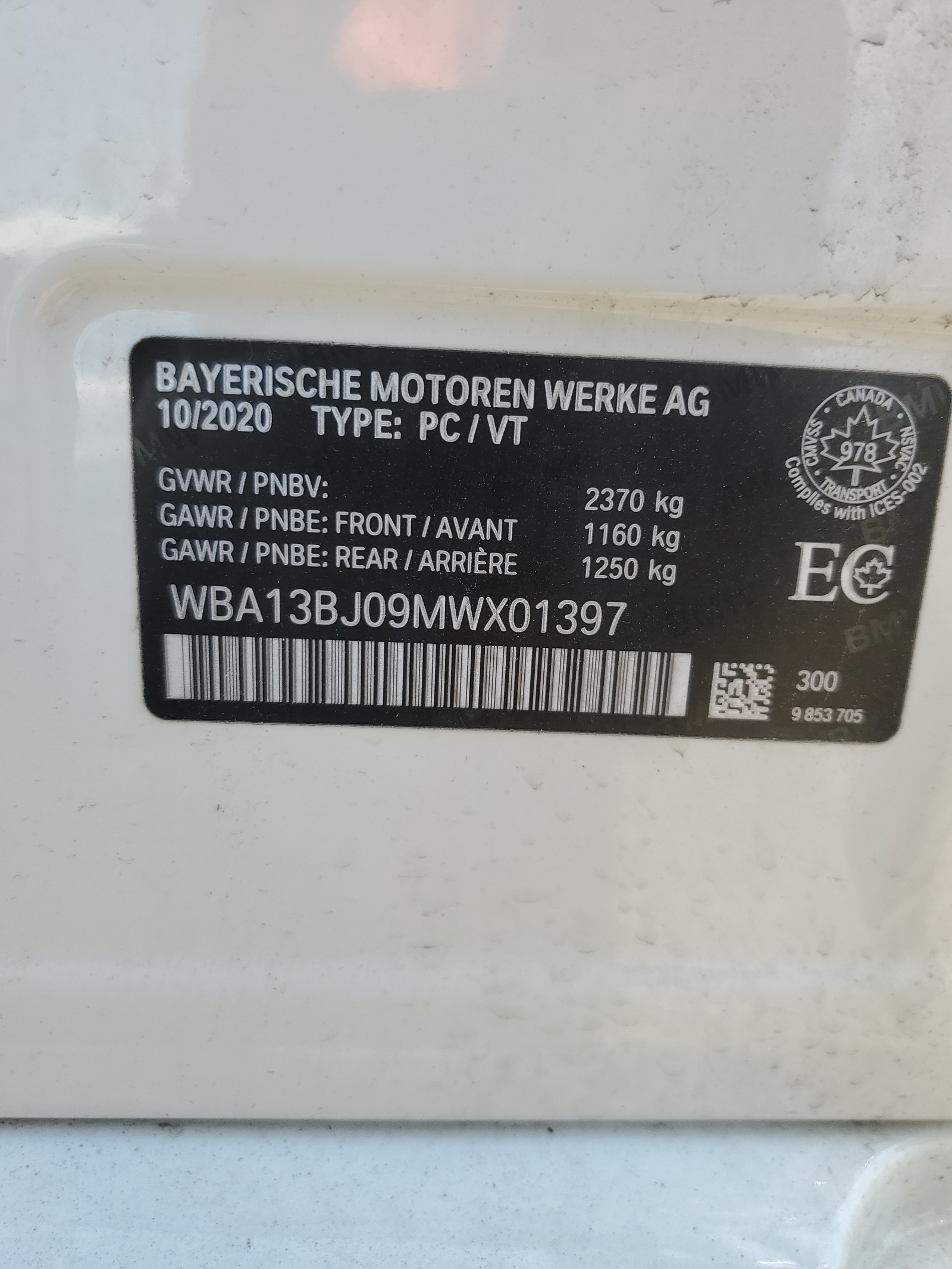 WBA13BJ09MWX01397 2021 BMW 530 Xi