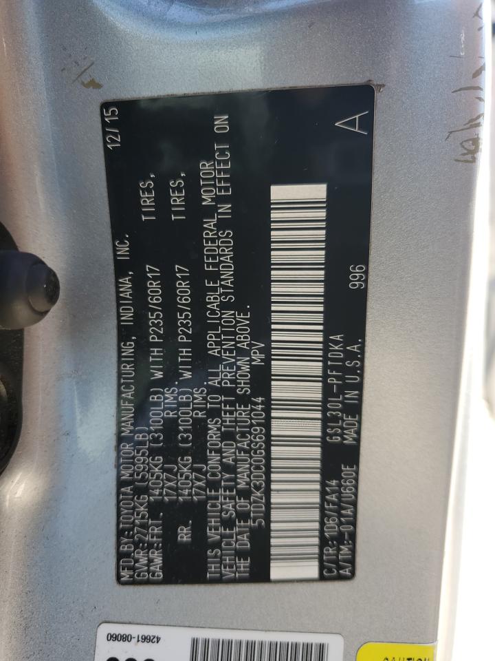 5TDZK3DC0GS691044 2016 TOYOTA SIENNA - Image 15