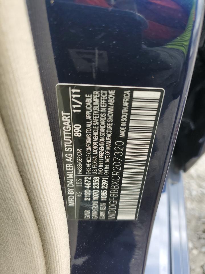 2012 Mercedes-Benz C 300 4Matic VIN: WDDGF8BBXCR207320 Lot: 64994674