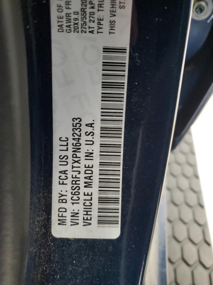 2023 Ram 1500 Laramie VIN: 1C6SRFJTXPN642353 Lot: 62125354