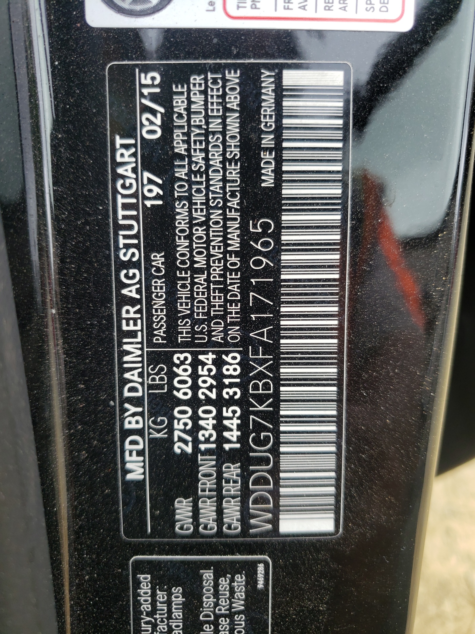 WDDUG7KBXFA171965 2015 Mercedes-Benz S 65 Amg