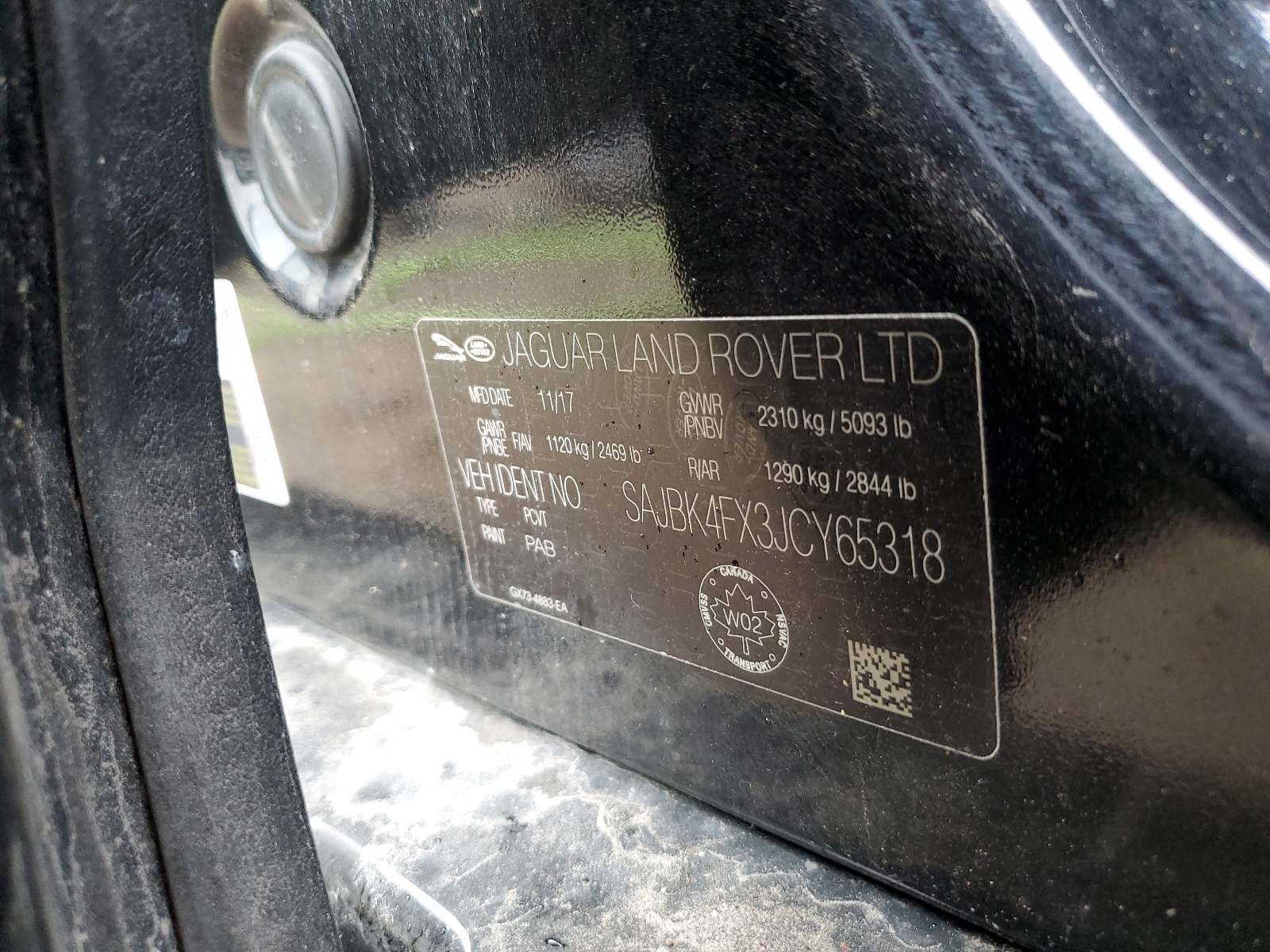 SAJBK4FX3JCY65318 2018 Jaguar Xf Prestige