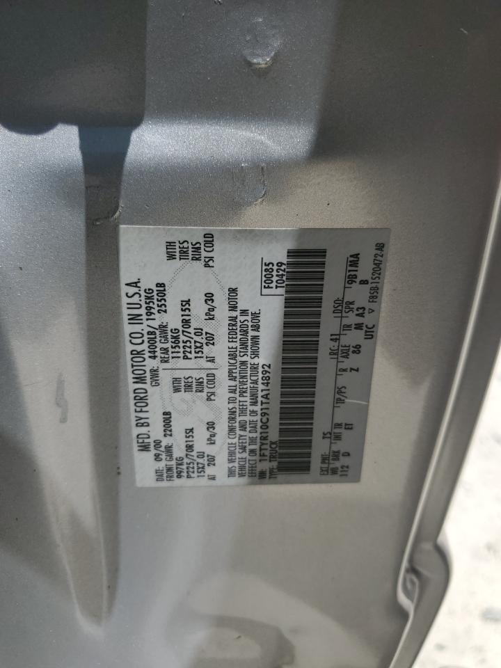 2001 Ford Ranger VIN: 1FTYR10C91TA14892 Lot: 64750864