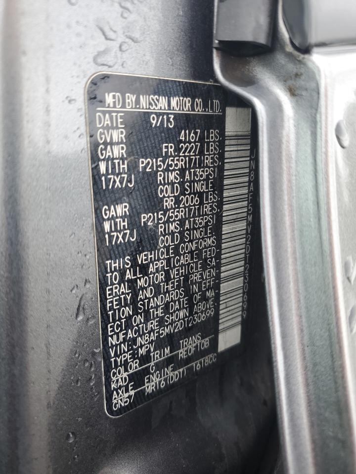 2013 Nissan Juke S VIN: JN8AF5MV2DT230699 Lot: 65167644