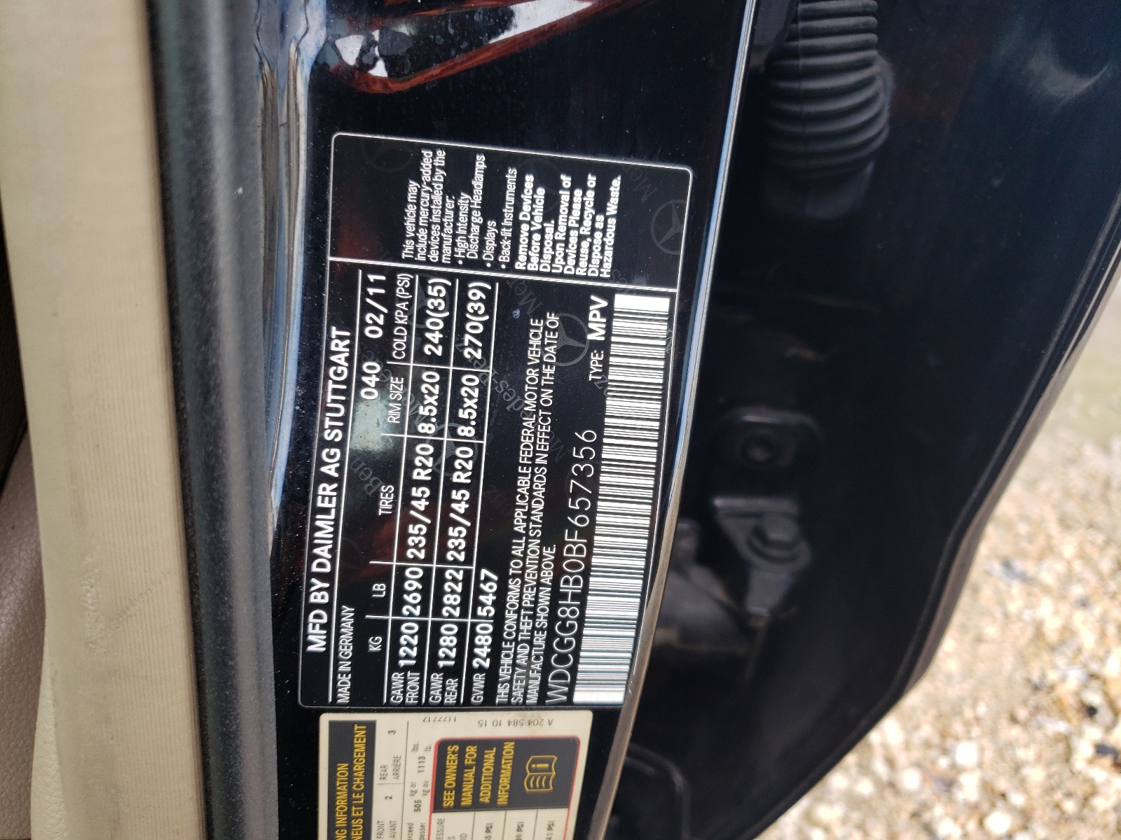 WDCGG8HB0BF657356 2011 Mercedes-Benz Glk 350 4Matic