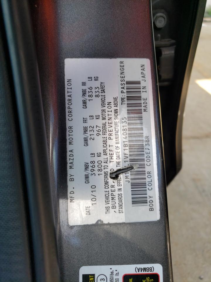 2011 Mazda 3 I VIN: JM1BL1VF1B1408135 Lot: 62468804