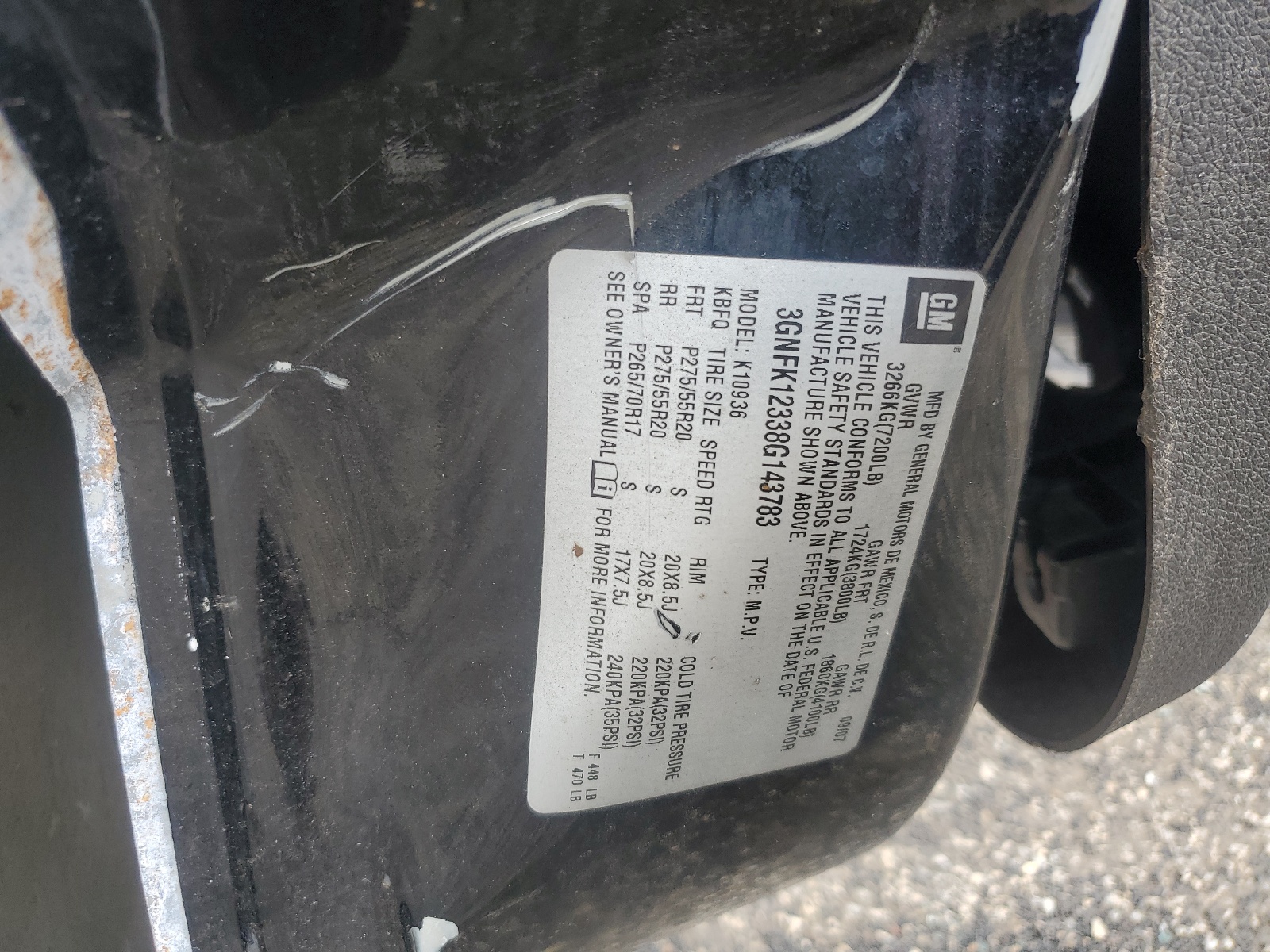 3GNFK12338G143783 2008 Chevrolet Avalanche K1500