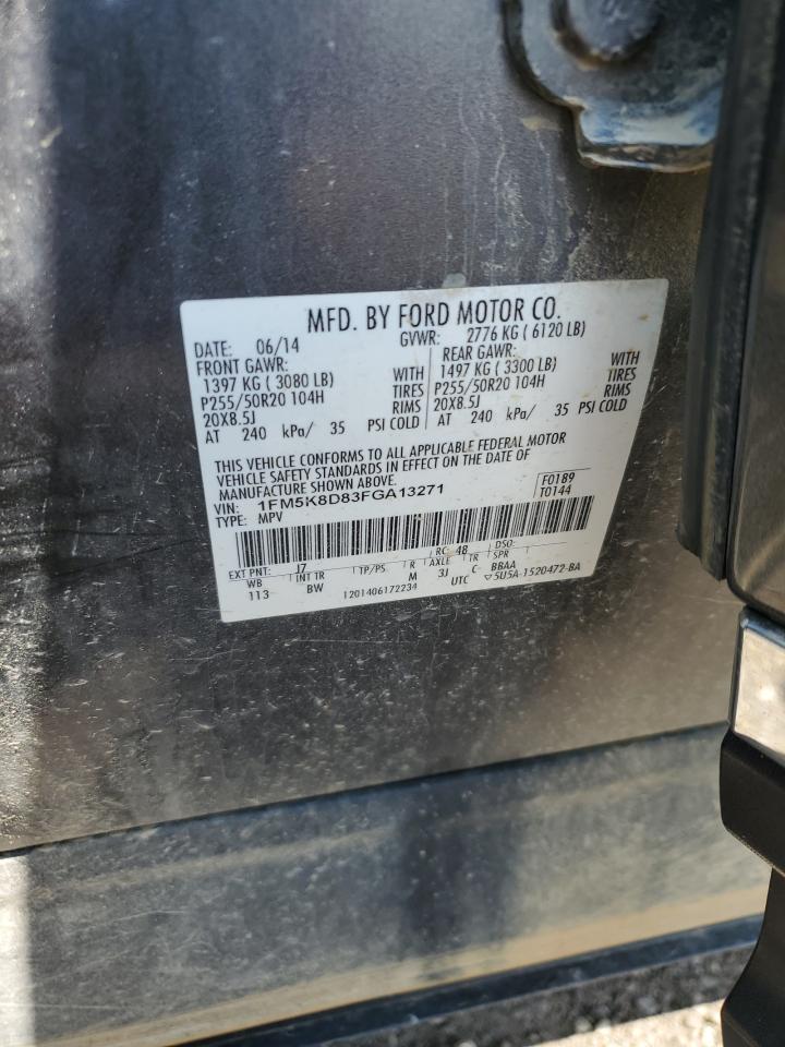 2015 Ford Explorer Xlt VIN: 1FM5K8D83FGA13271 Lot: 63209724