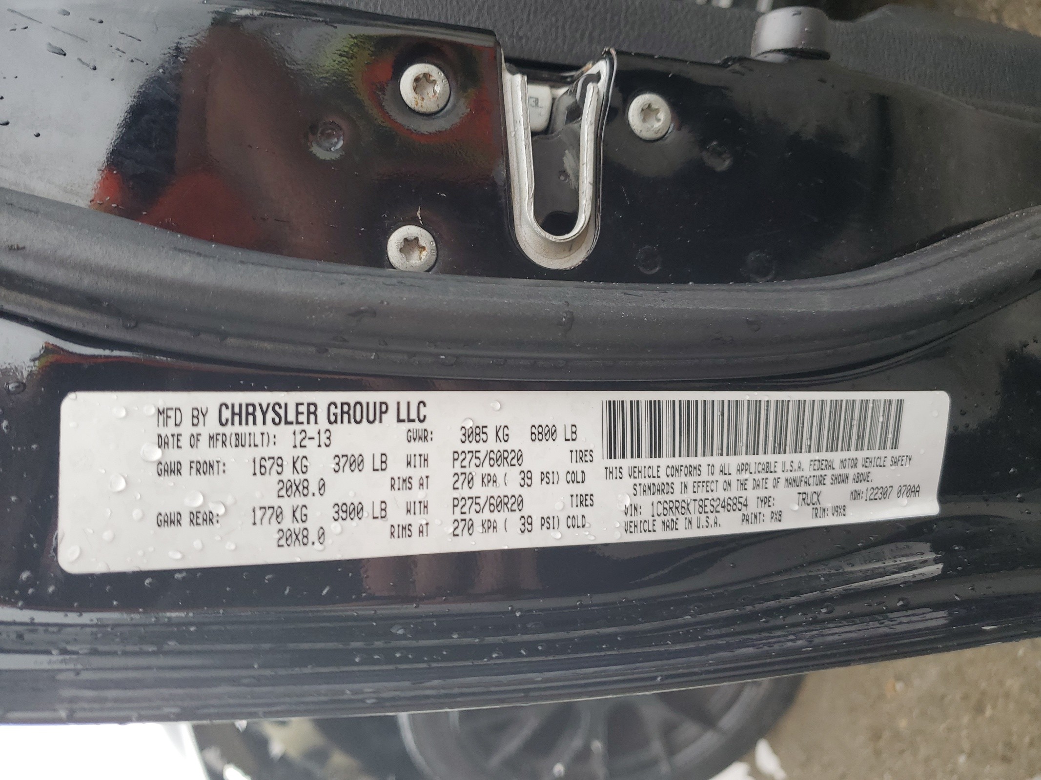 1C6RR6KT8ES246854 2014 Ram 1500 St