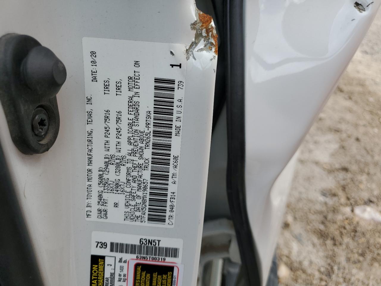 2021 Toyota Tacoma Double Cab VIN: 5TFAX5GN8MX190657 Lot: 64675954