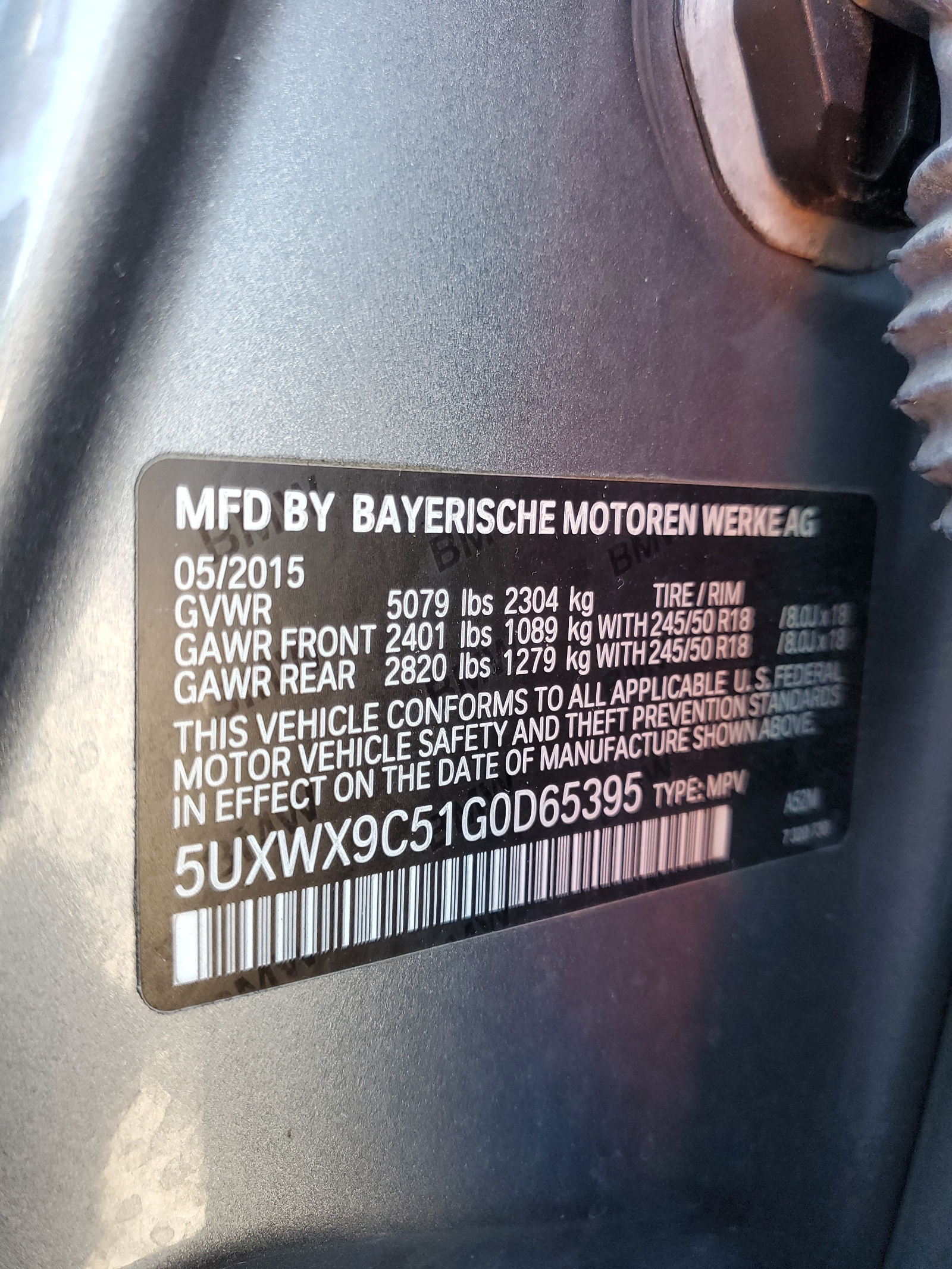 5UXWX9C51G0D65395 2016 BMW X3 xDrive28I