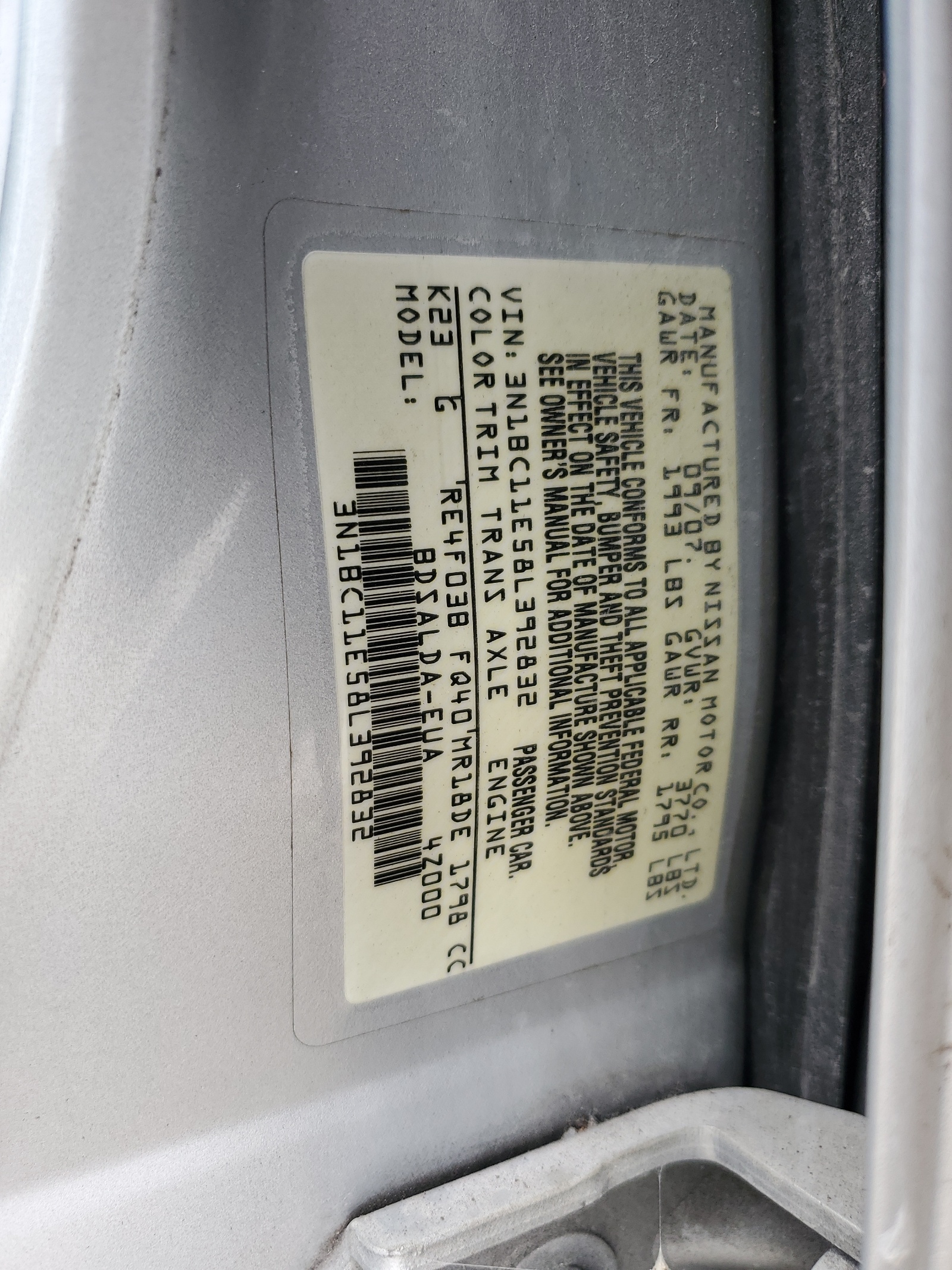 3N1BC11E58L392832 2008 Nissan Versa S