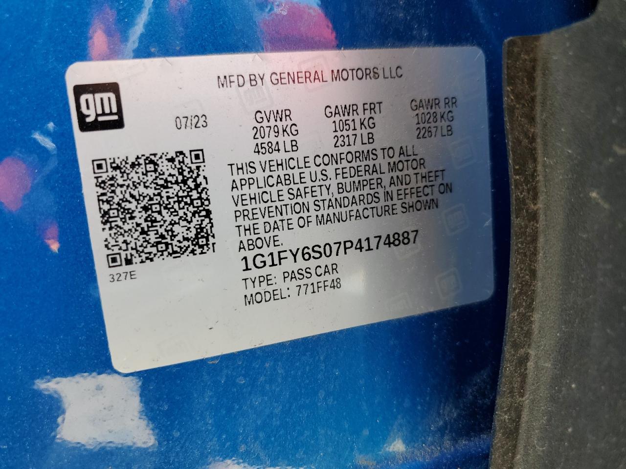 2023 Chevrolet Bolt Euv Lt VIN: 1G1FY6S07P4174887 Lot: 63534994