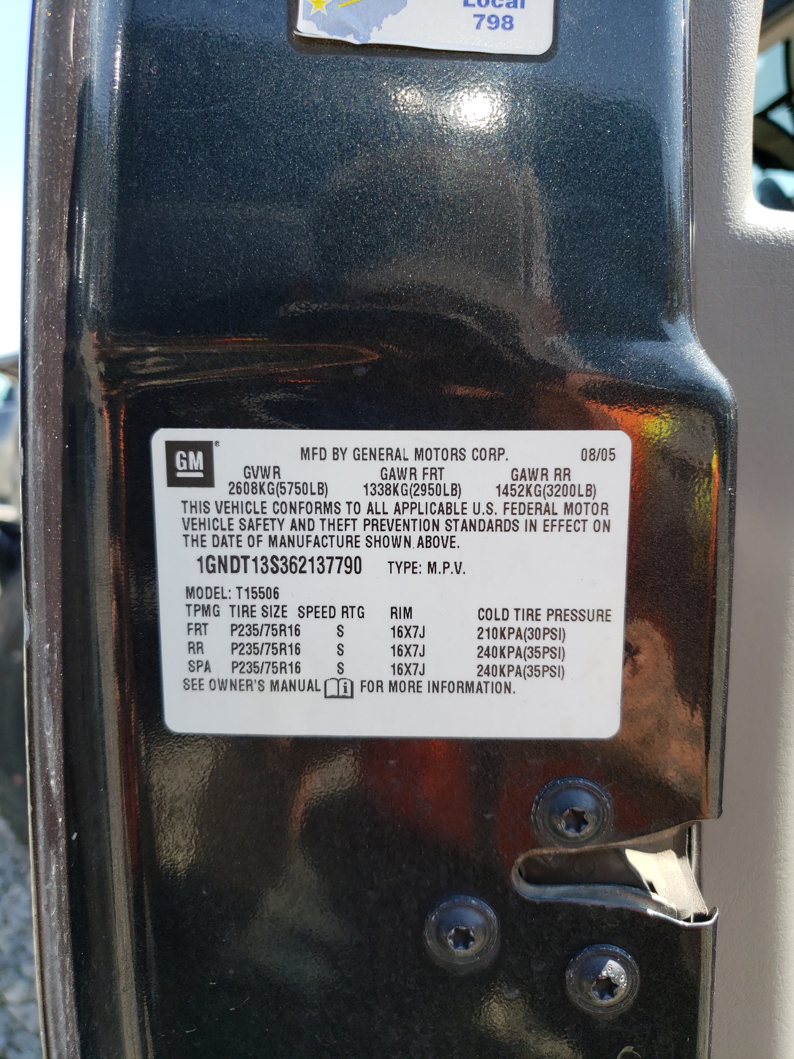 1GNDT13S362137790 2006 Chevrolet Trailblazer Ls