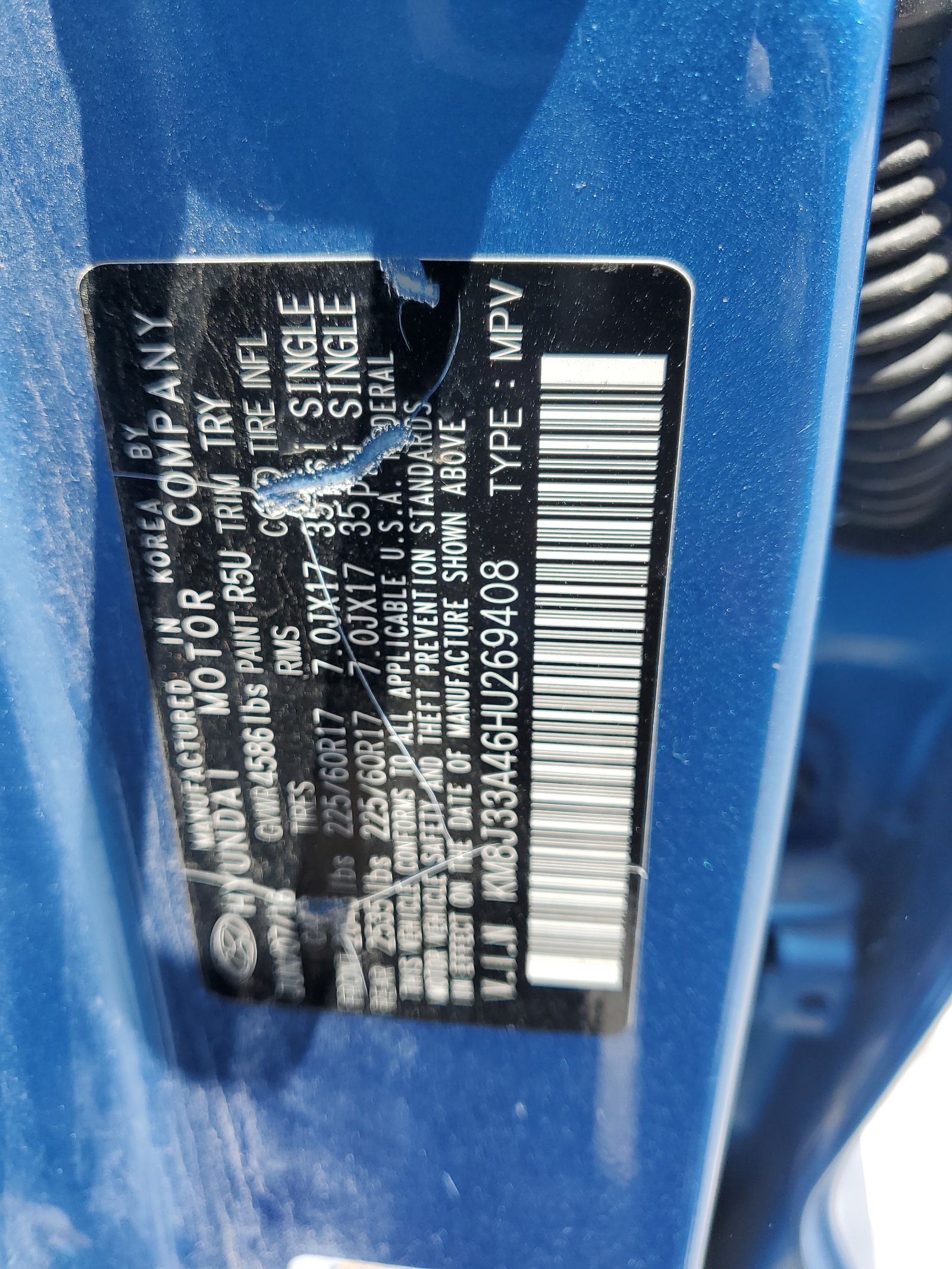 KM8J33A46HU269408 2017 Hyundai Tucson Limited