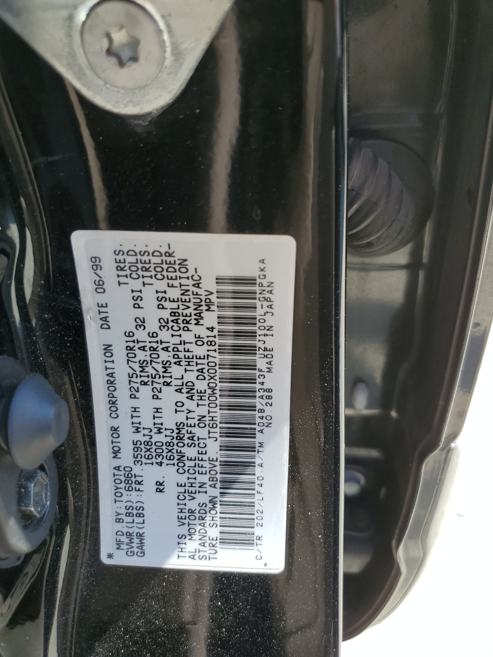 JT6HT00W0X0071814 1999 Lexus Lx 470