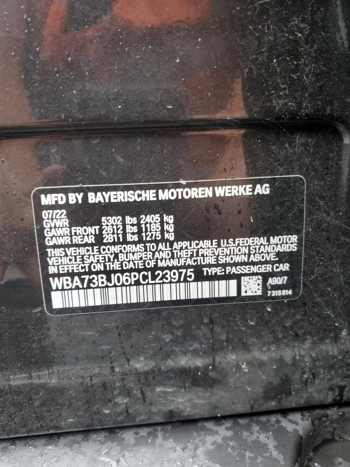 2023 BMW 540 Xi VIN: WBA73BJ06PCL23975 Lot: 63625434