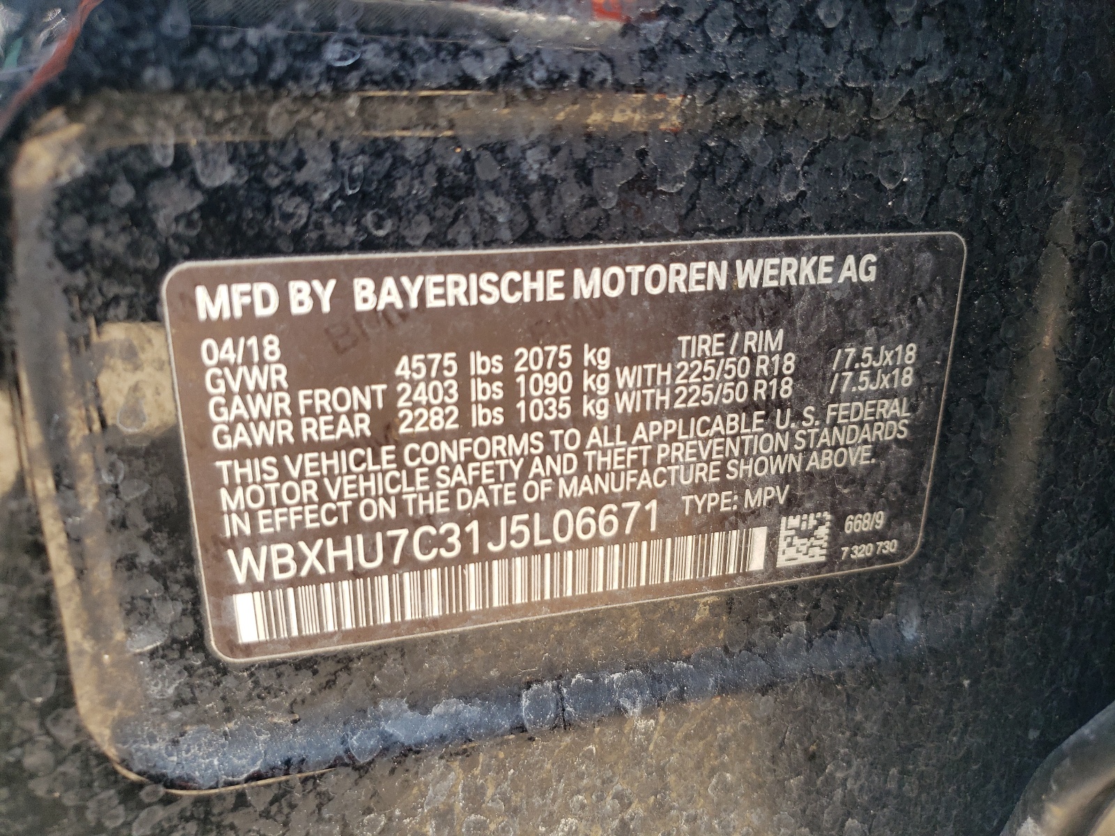 WBXHU7C31J5L06671 2018 BMW X1 Sdrive28I