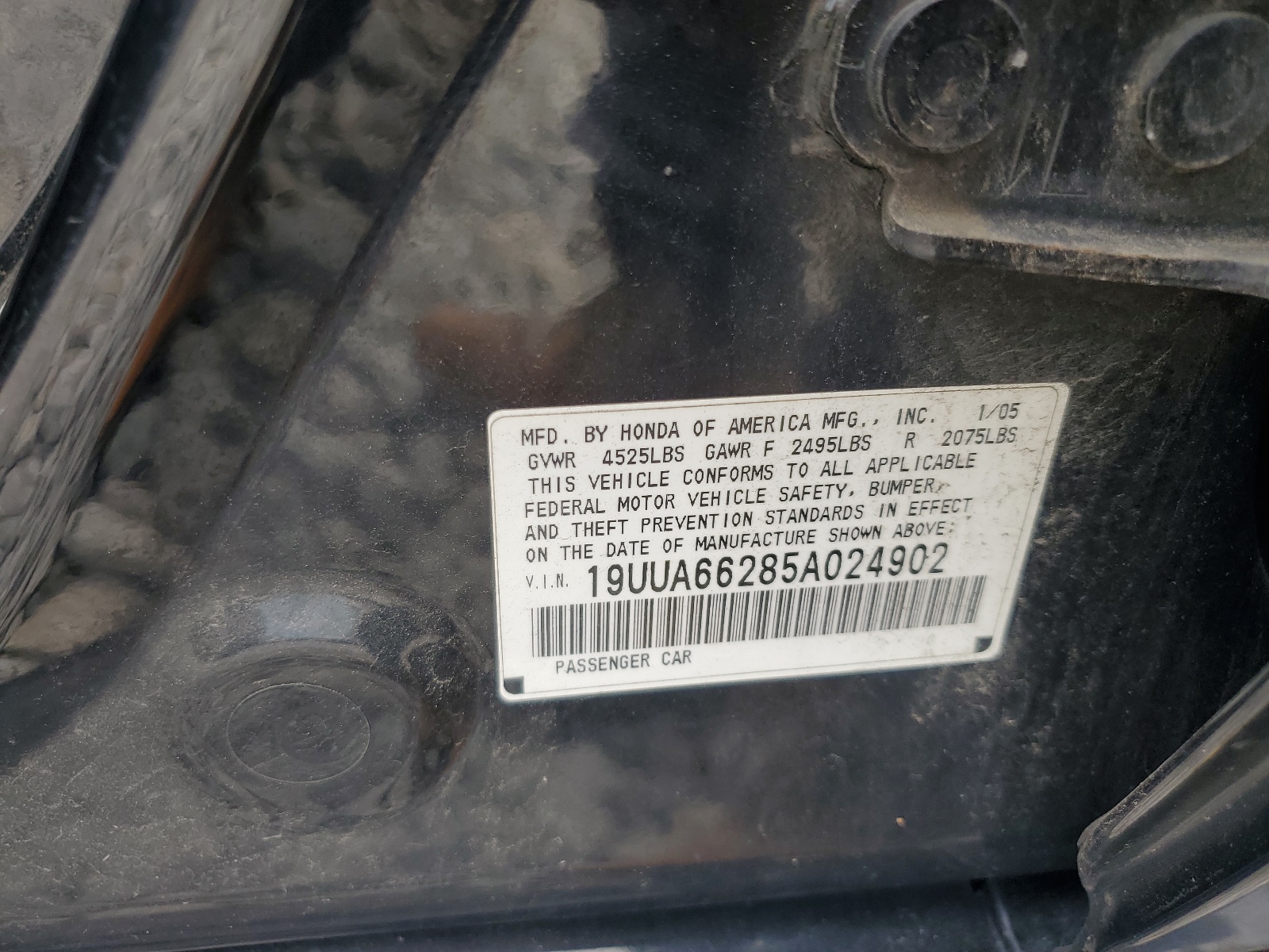 19UUA66285A024902 2005 Acura Tl