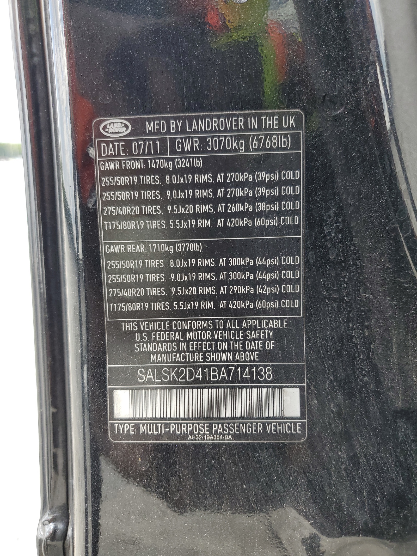 SALSK2D41BA714138 2011 Land Rover Range Rover Sport Lux