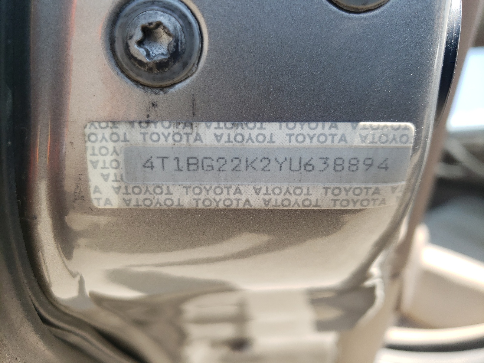 4T1BG22K2YU638894 2000 Toyota Camry Ce