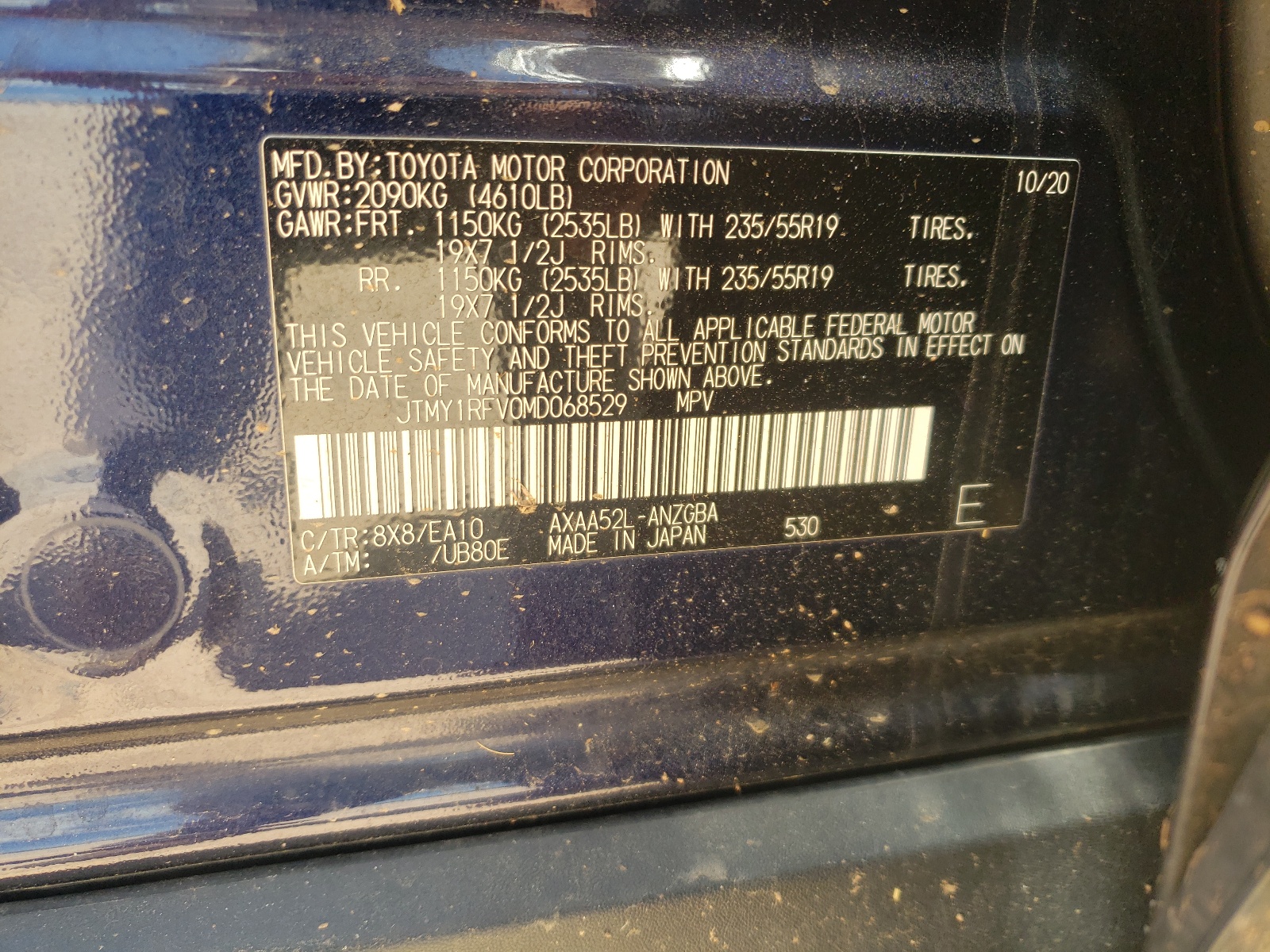 JTMY1RFV0MD068529 2021 Toyota Rav4 Limited