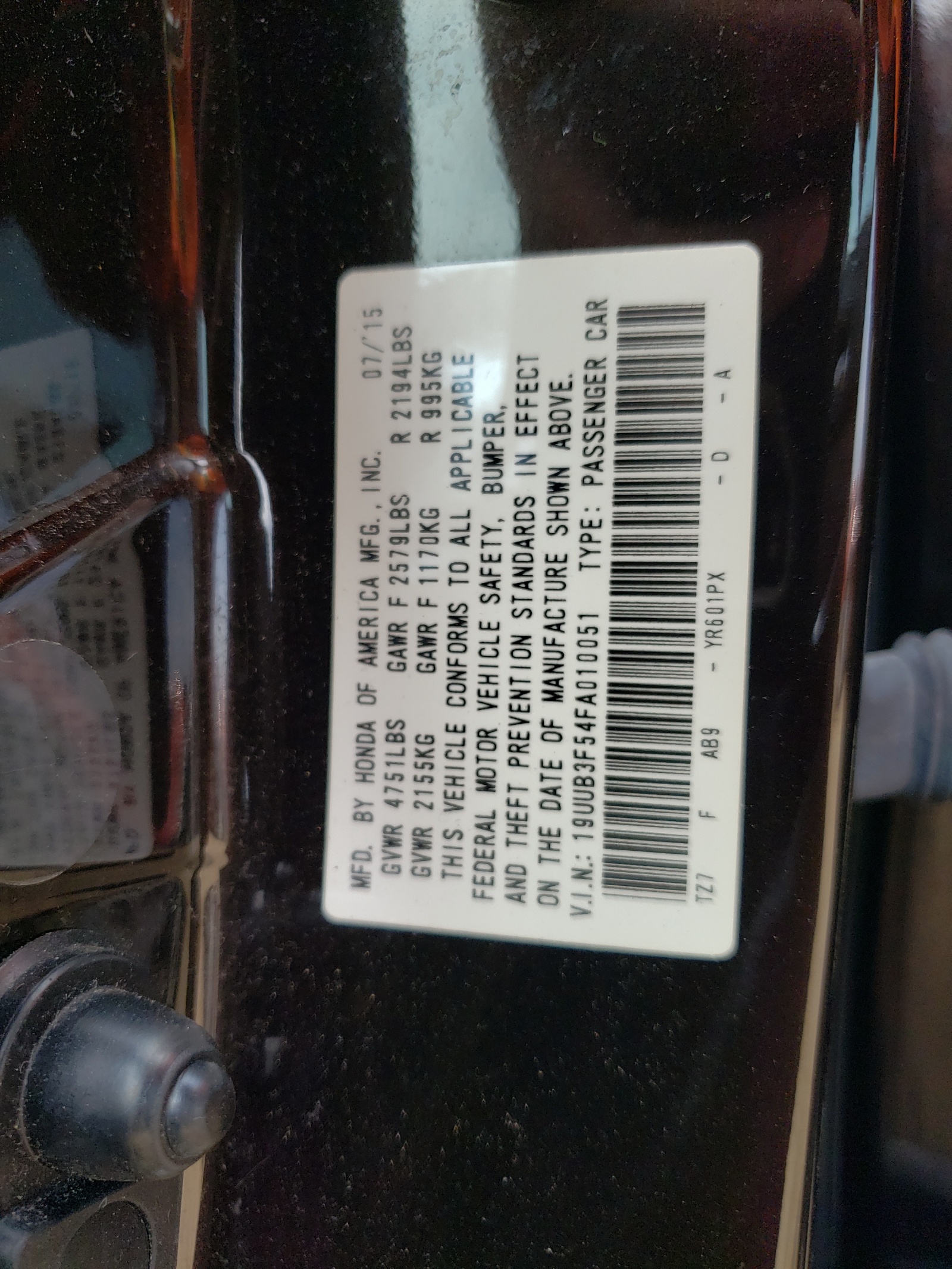 19UUB3F54FA010051 2015 Acura Tlx Tech