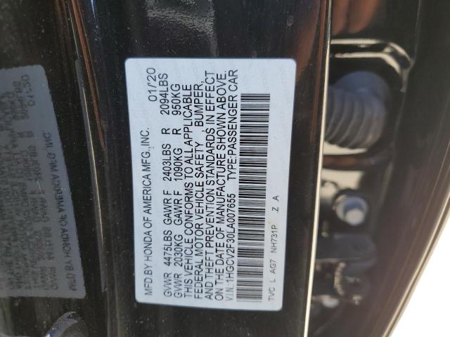 1HGCV2F30LA007655 | 2020 Honda accord sport