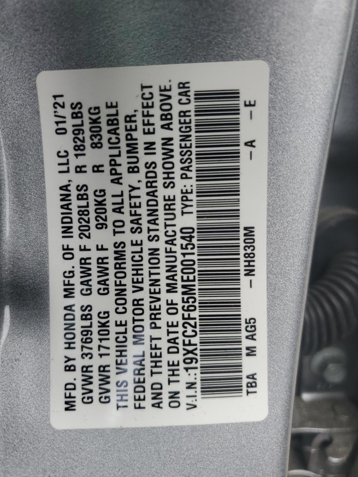 19XFC2F65ME001540 2021 HONDA CIVIC - Image 14