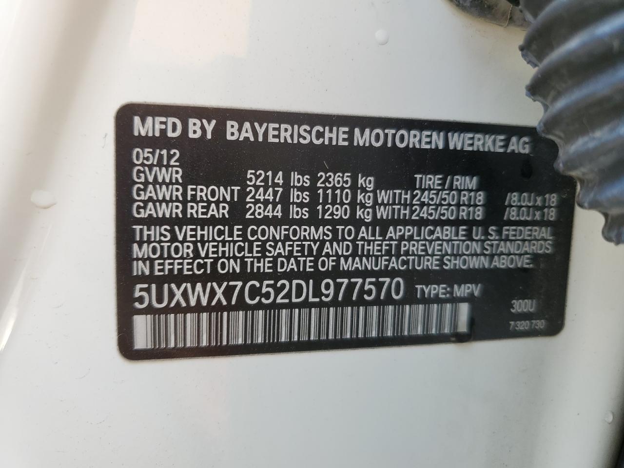 5UXWX7C52DL977570 2013 BMW X3 xDrive35I