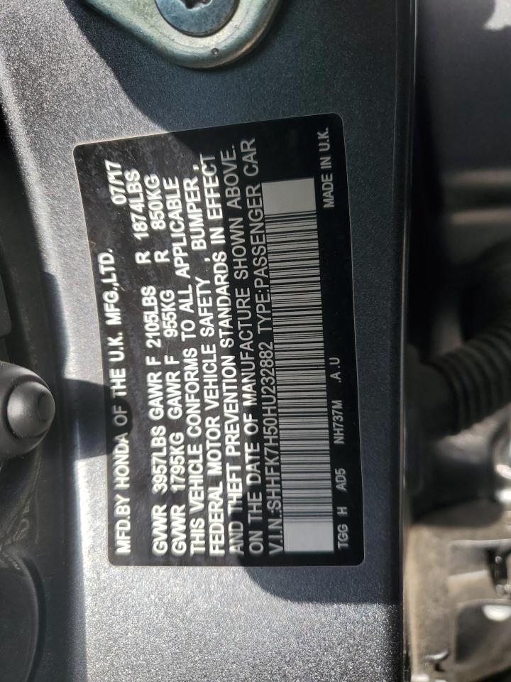 SHHFK7H50HU232882 2017 Honda Civic Ex