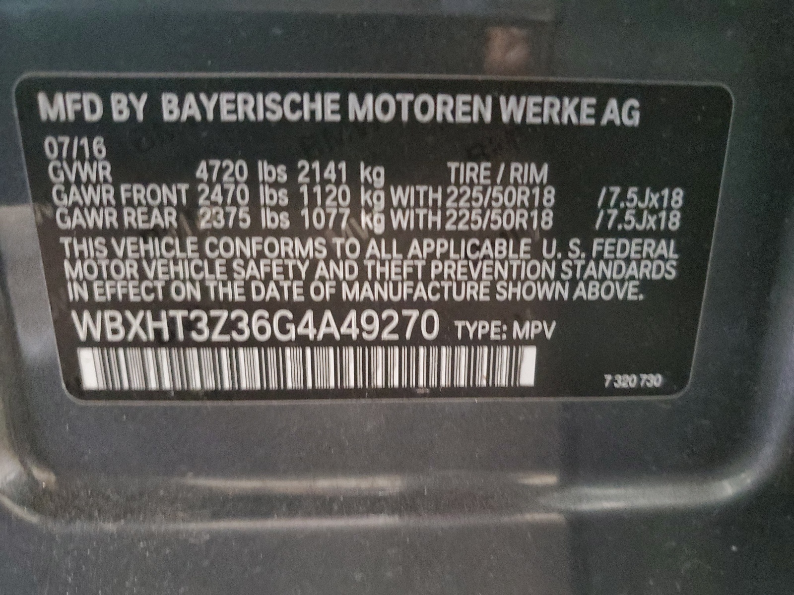 WBXHT3Z36G4A49270 2016 BMW X1 xDrive28I