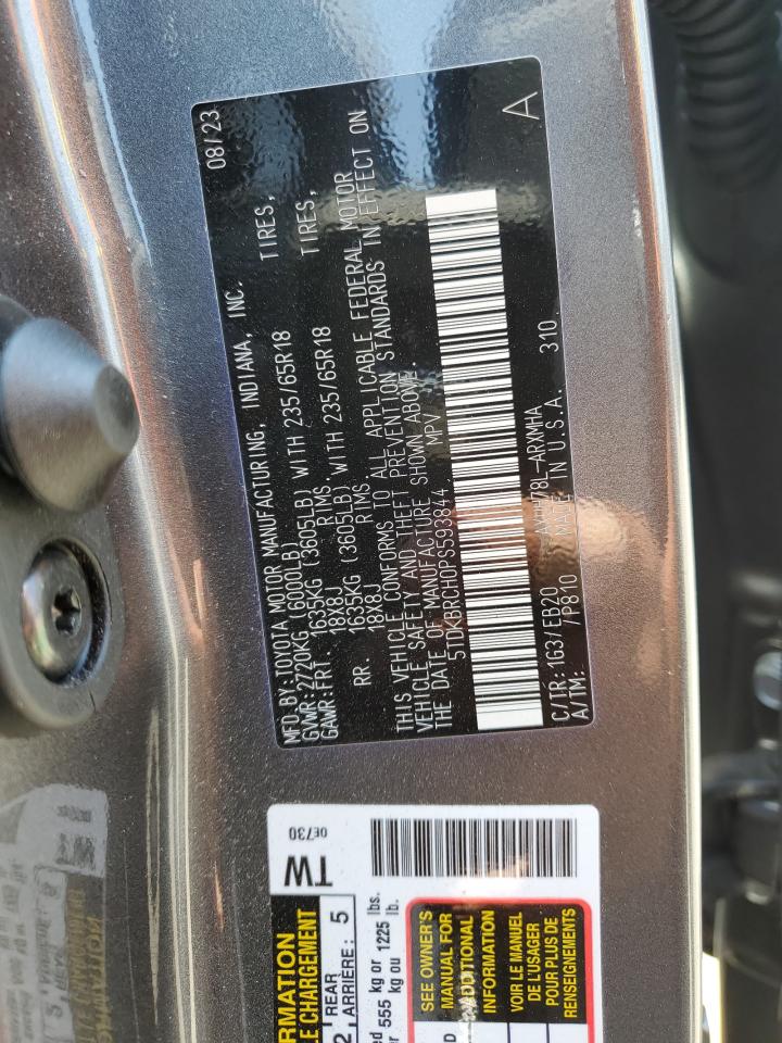 5TDKBRCH0PS593844 2023 Toyota Highlander Hybrid Xle