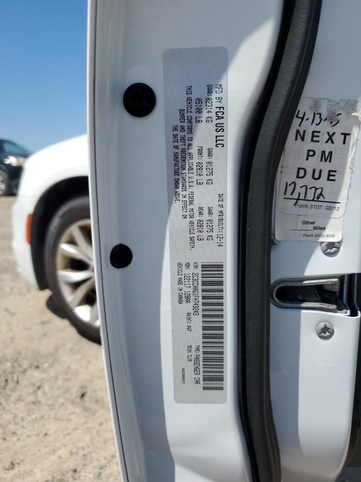 2015 Chrysler 300 Limited VIN: 2C3CCAAG1FH749243 Lot: 63532684