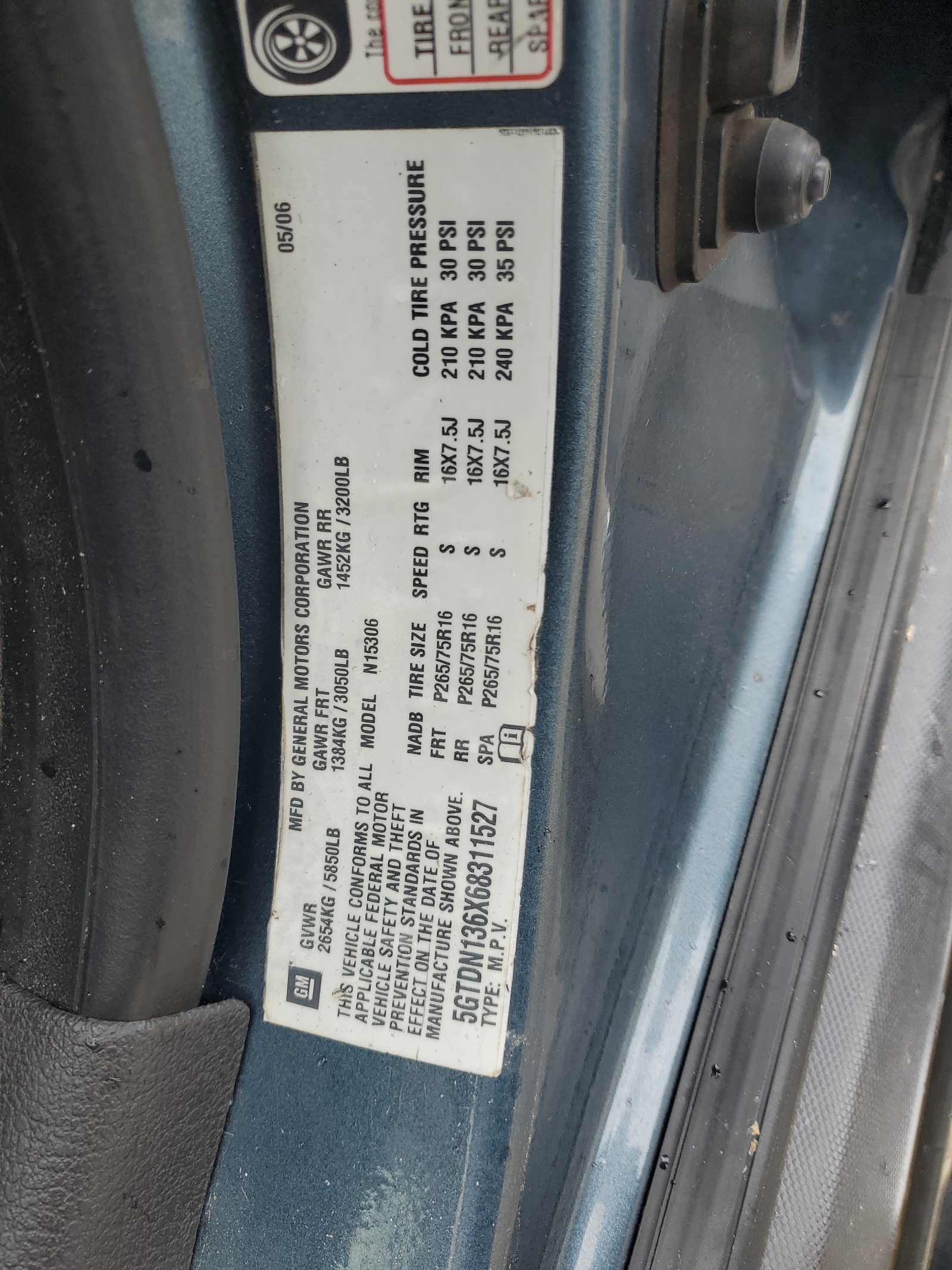 5GTDN136X68311527 2006 Hummer H3