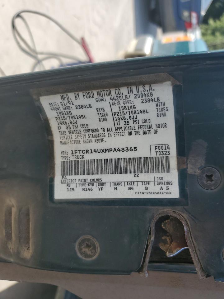 1991 Ford Ranger Super Cab VIN: 1FTCR14UXMPA48365 Lot: 64326034
