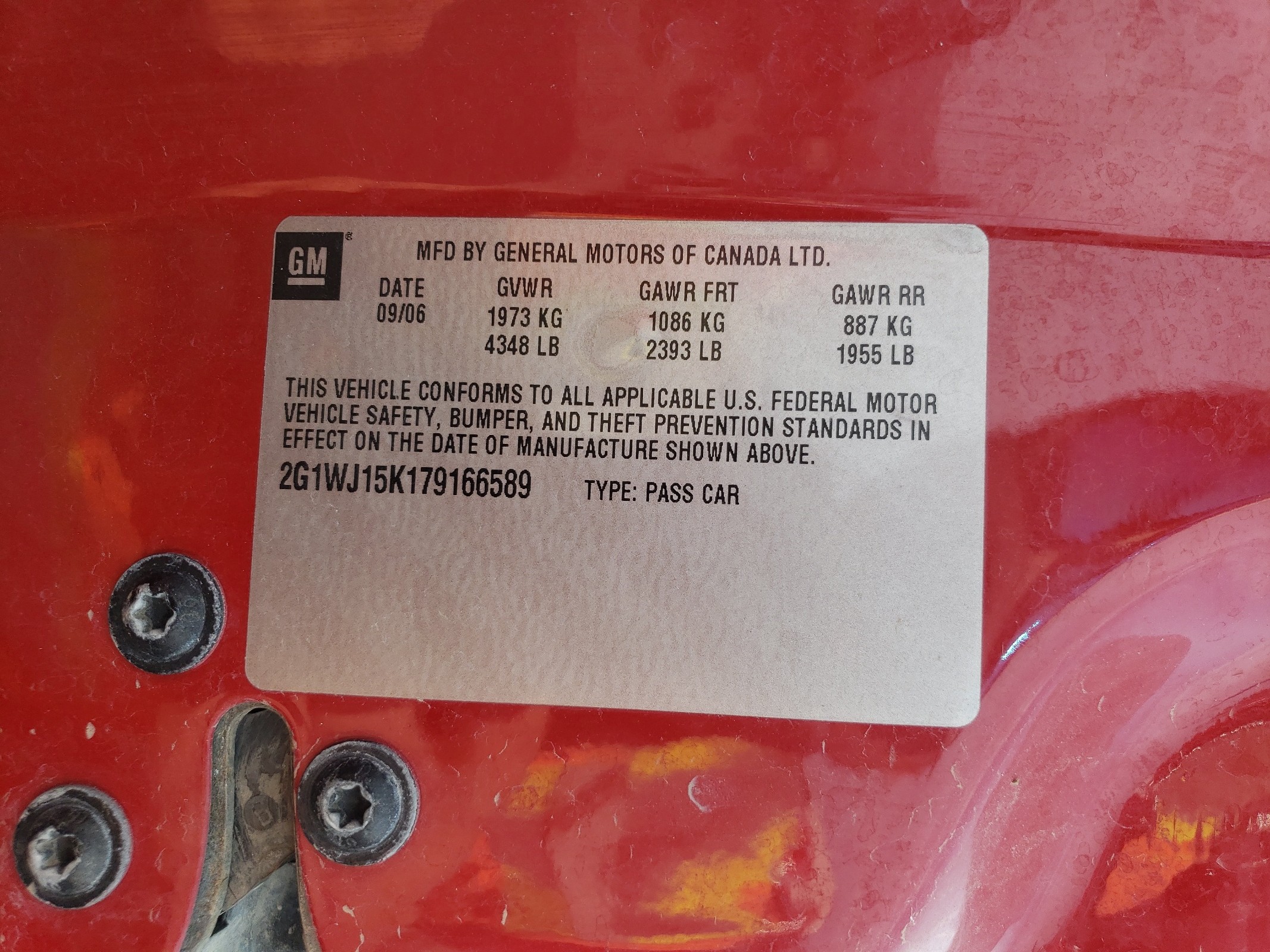 2G1WJ15K179166589 2007 Chevrolet Monte Carlo Ls