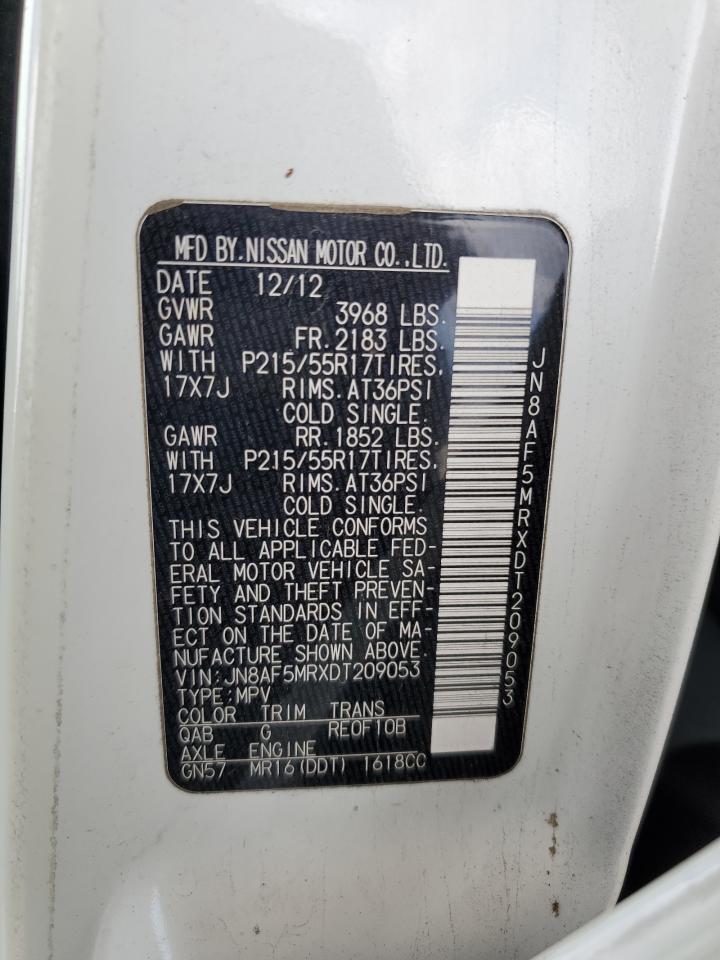 2013 Nissan Juke S VIN: JN8AF5MRXDT209053 Lot: 63468224