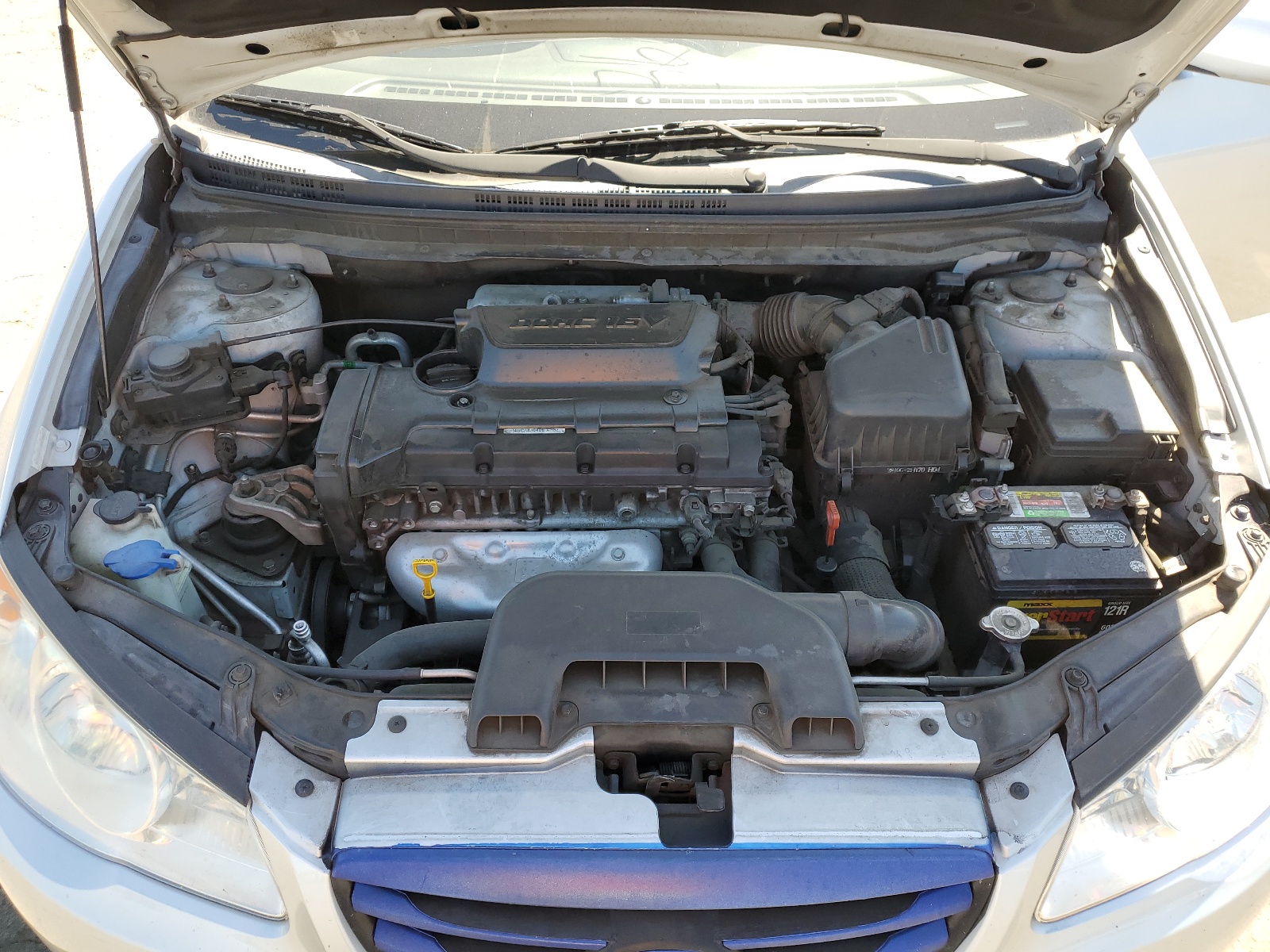 KMHDU4AD0AU073194 2010 Hyundai Elantra Blue