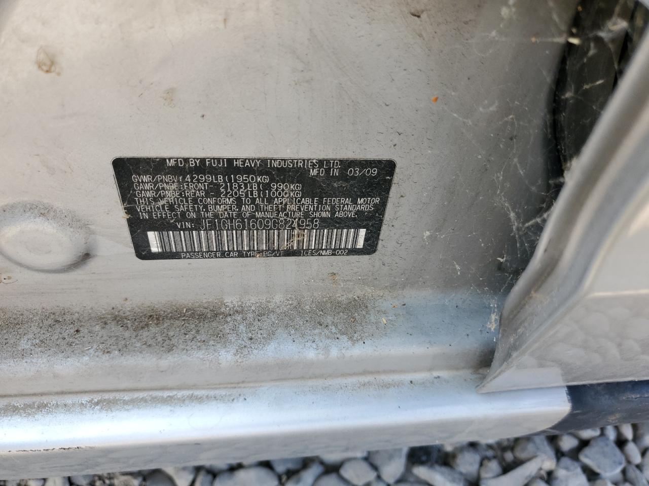 2009 Subaru Impreza 2.5I VIN: JF1GH61609G824958 Lot: 64544644