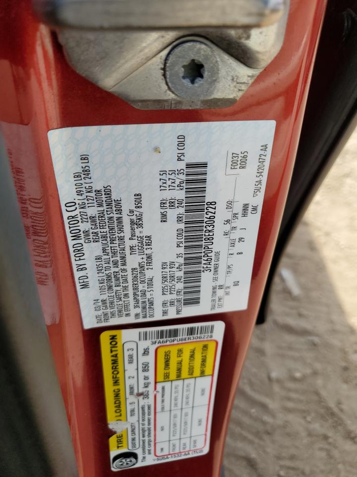 3FA6P0PU8ER306228 2014 Ford Fusion Se Phev